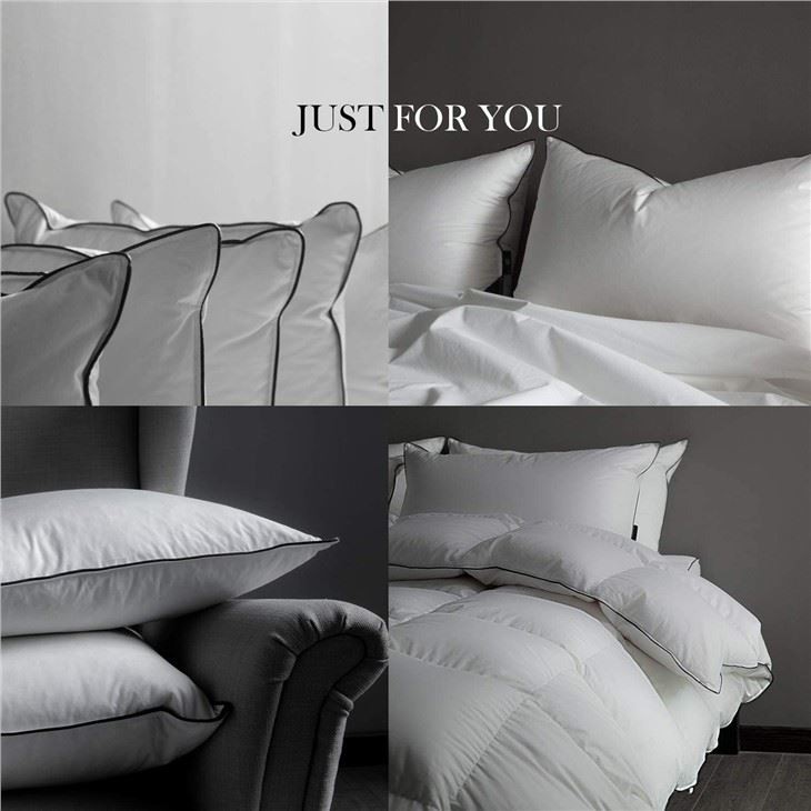 White Down And Feather Pillows For Sleeping With 100% Cotton Cover White Down And Feather Pillows For Sleeping With 100% Cotton Cover